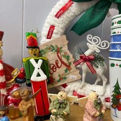 Sale Photo Thumbnail #79: Shiny Brites, Vintage Ornaments, snowman, stockings and more.