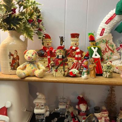 Sale Photo Thumbnail #75: Shiny Brites, Vintage Ornaments, snowman, stockings and more.