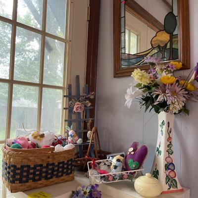 Sale Photo Thumbnail #99: Corner Table, shelves, Benches, decor and more.