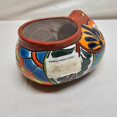 Talavera Hand Painted Pottery Planters & More Cat Decor (B2-JS)