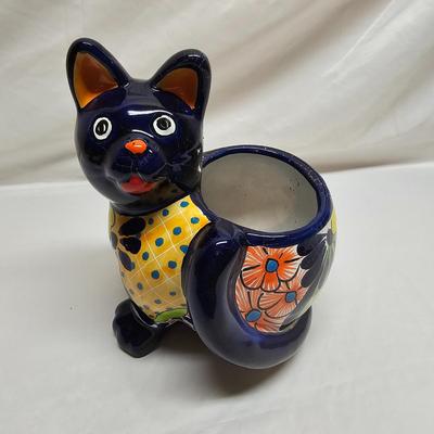 Talavera Hand Painted Pottery Planters & More Cat Decor (B2-JS)