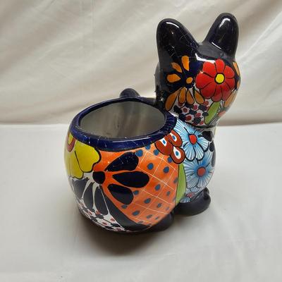 Talavera Hand Painted Pottery Planters & More Cat Decor (B2-JS)