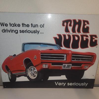 Metal wall sign