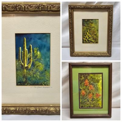 Three Ann Sproul Original Signed Watercolors (B2-JS)