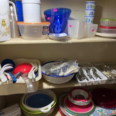 Sale Photo Thumbnail #155: Silverware, Plastic containers and more.