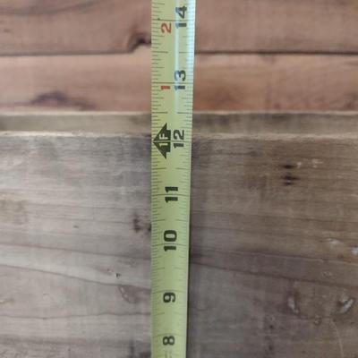 Vintage Wooden Crate with Metal Corner Supports- Approx 21 1/2" x 9" x 12" Tall