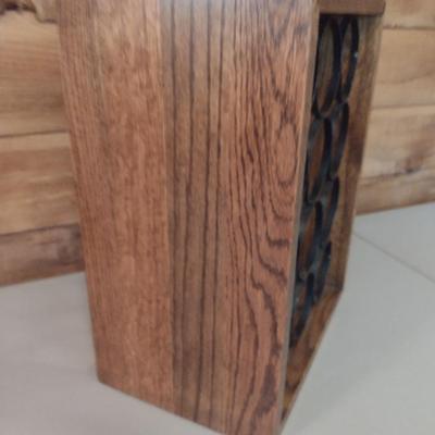 Wood and Metal Wine Rack