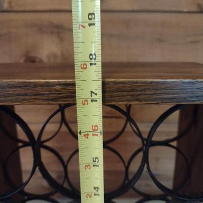 Wood and Metal Wine Rack