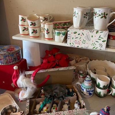 Sale Photo Thumbnail #171: Christmas Dishes , wrapping items, Trunk, and more.
