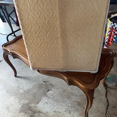 Sale Photo Thumbnail #221: Small Dresser, Mirrors,Black Chair with Legs, TV Trays