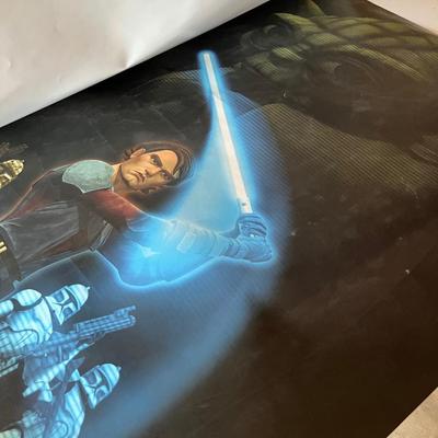 Sale Photo Thumbnail #229: Posters Star Wars & Marvel and vtg street sign.