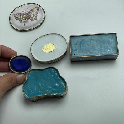 Cloisonné Pill & Trinket Boxes (B3-SS)