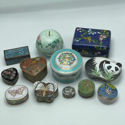 Cloisonné Pill & Trinket Boxes (B3-SS)
