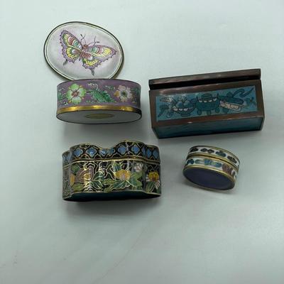 Cloisonné Pill & Trinket Boxes (B3-SS)