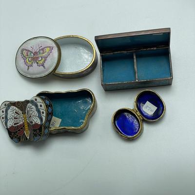 Cloisonné Pill & Trinket Boxes (B3-SS)