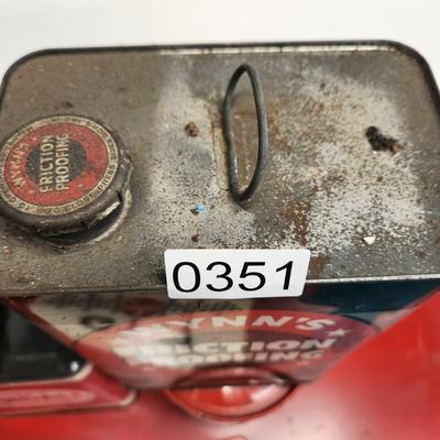 Lot of Vintage Kendall Lubericant Grease Gt-1 Oil , Wynne's Friction Proofing Cans