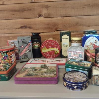 Collection of Storage Tins- Some Vintage (#1)