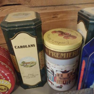 Collection of Storage Tins- Some Vintage (#1)
