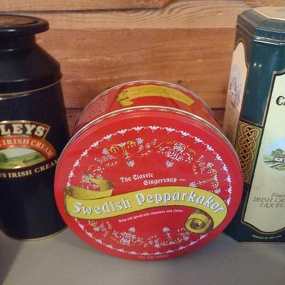 Collection of Storage Tins- Some Vintage (#1)