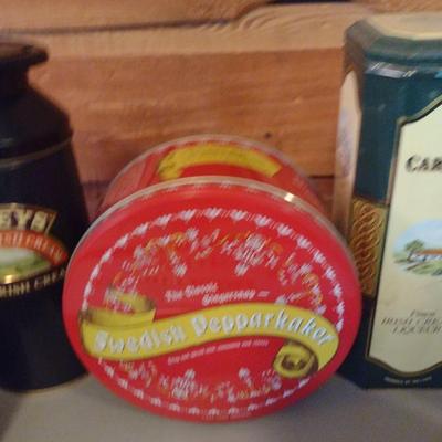 Collection of Storage Tins- Some Vintage (#1)