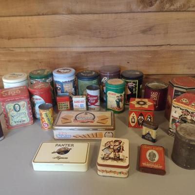 Collection of Storage Tins- Some Vintage (#2)