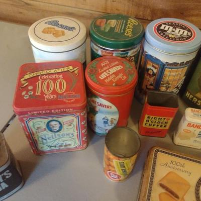 Collection of Storage Tins- Some Vintage (#2)