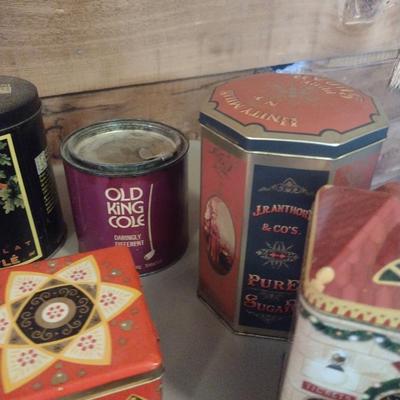 Collection of Storage Tins- Some Vintage (#2)