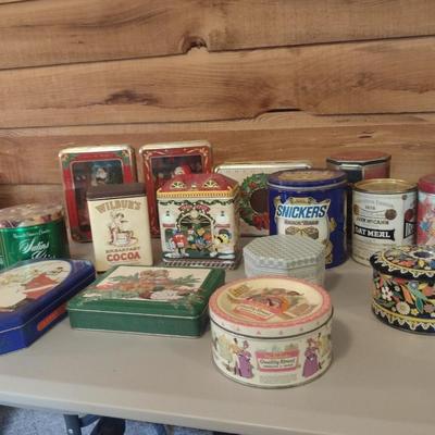 Collection of Storage Tins- Some Vintage (#3)