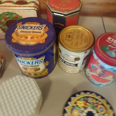 Collection of Storage Tins- Some Vintage (#3)