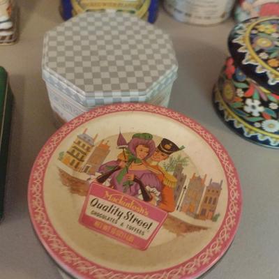 Collection of Storage Tins- Some Vintage (#3)