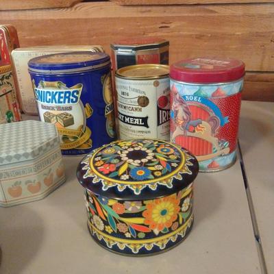 Collection of Storage Tins- Some Vintage (#3)