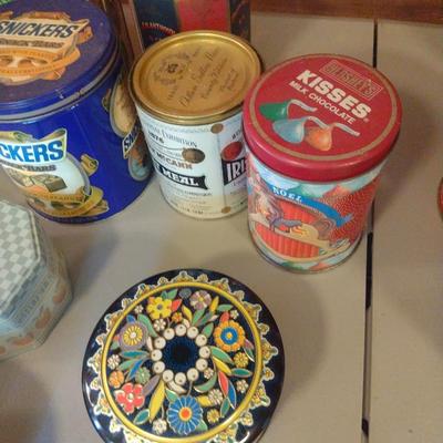 Collection of Storage Tins- Some Vintage (#3)