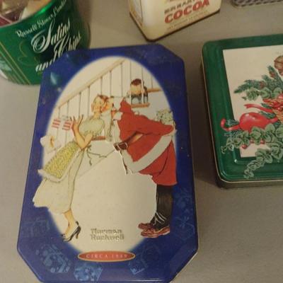 Collection of Storage Tins- Some Vintage (#3)