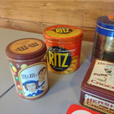Collection of Storage Tins- Some Vintage (#4)