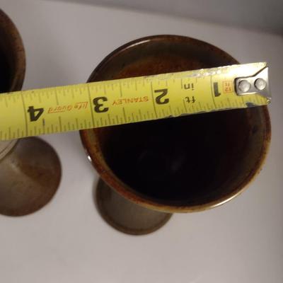 Hand Thrown Pottery Goblets- Signed by Artist- Set of 8