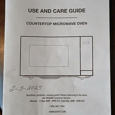 Vissani countertop Microwave oven 1.1 cu ft