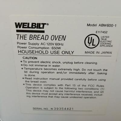 The Bread Oven by Welbilt with bread warming basket, and a brand new bread knife