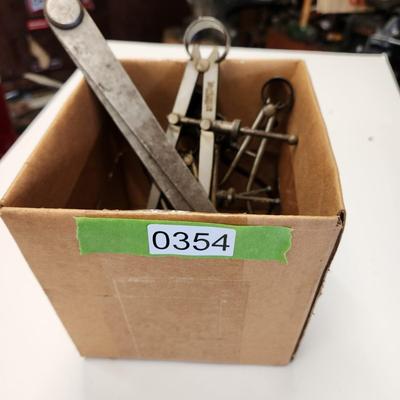Lot of Vintage Machinist Toolmakers Calipers & Dividers Many L S Starrett Co. L.L.S.