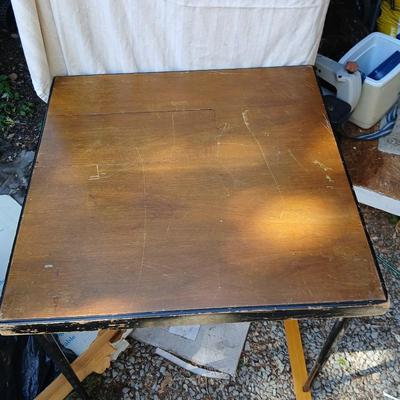 Early 19th century Singer Sewing machine with case and a folding sewing table