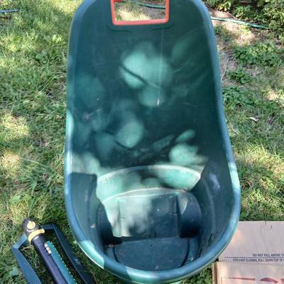 Easy go yard cart - Plastic net fencing - leaf rake - sprinkler - yard waste bags and more