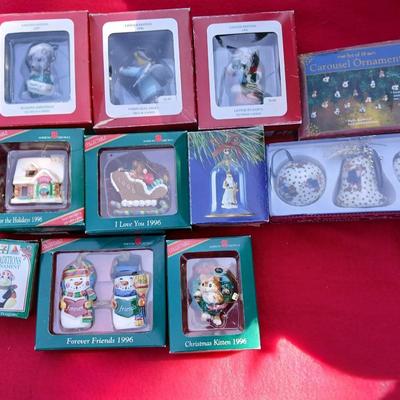 Christmas ornaments - all in their boxes -