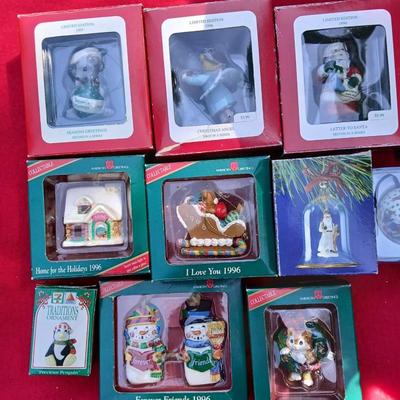 Christmas ornaments - all in their boxes -