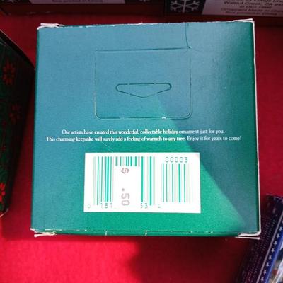 Christmas ornaments - all in their boxes -