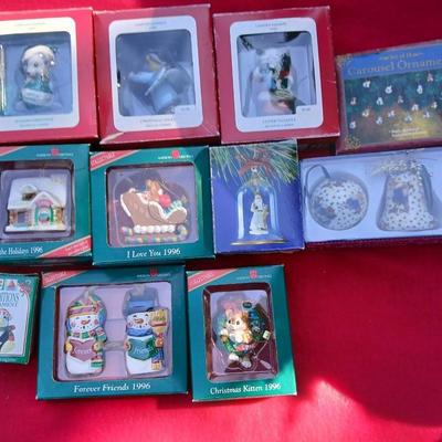 Christmas ornaments - all in their boxes -