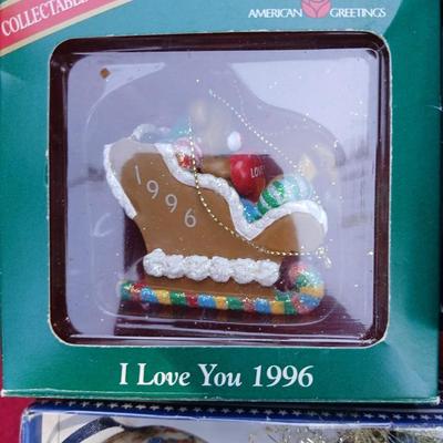 Christmas ornaments - all in their boxes -