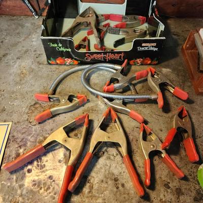 Lot of 11 Spring Clamps