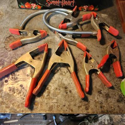 Lot of 11 Spring Clamps