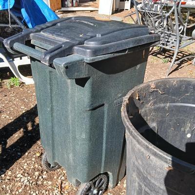 Two garbage bins