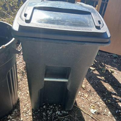Two garbage bins