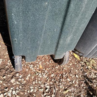 Two garbage bins